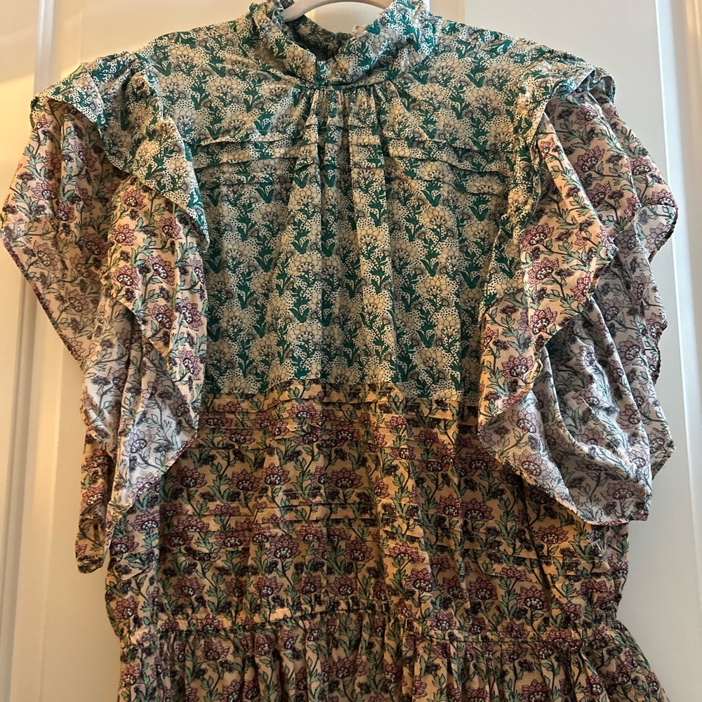 Floral Ruffle Sleeve Top